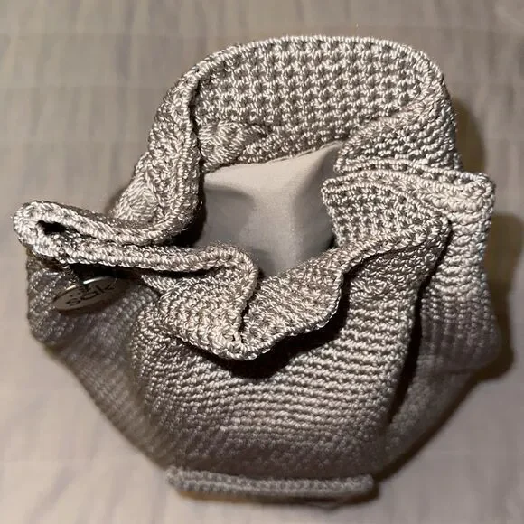 The Sak Tan Macrame Backpack String Bag Purse